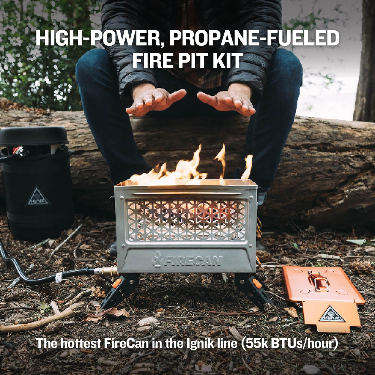 FireCan Elite High-Powered Portable Propane Fire Pit