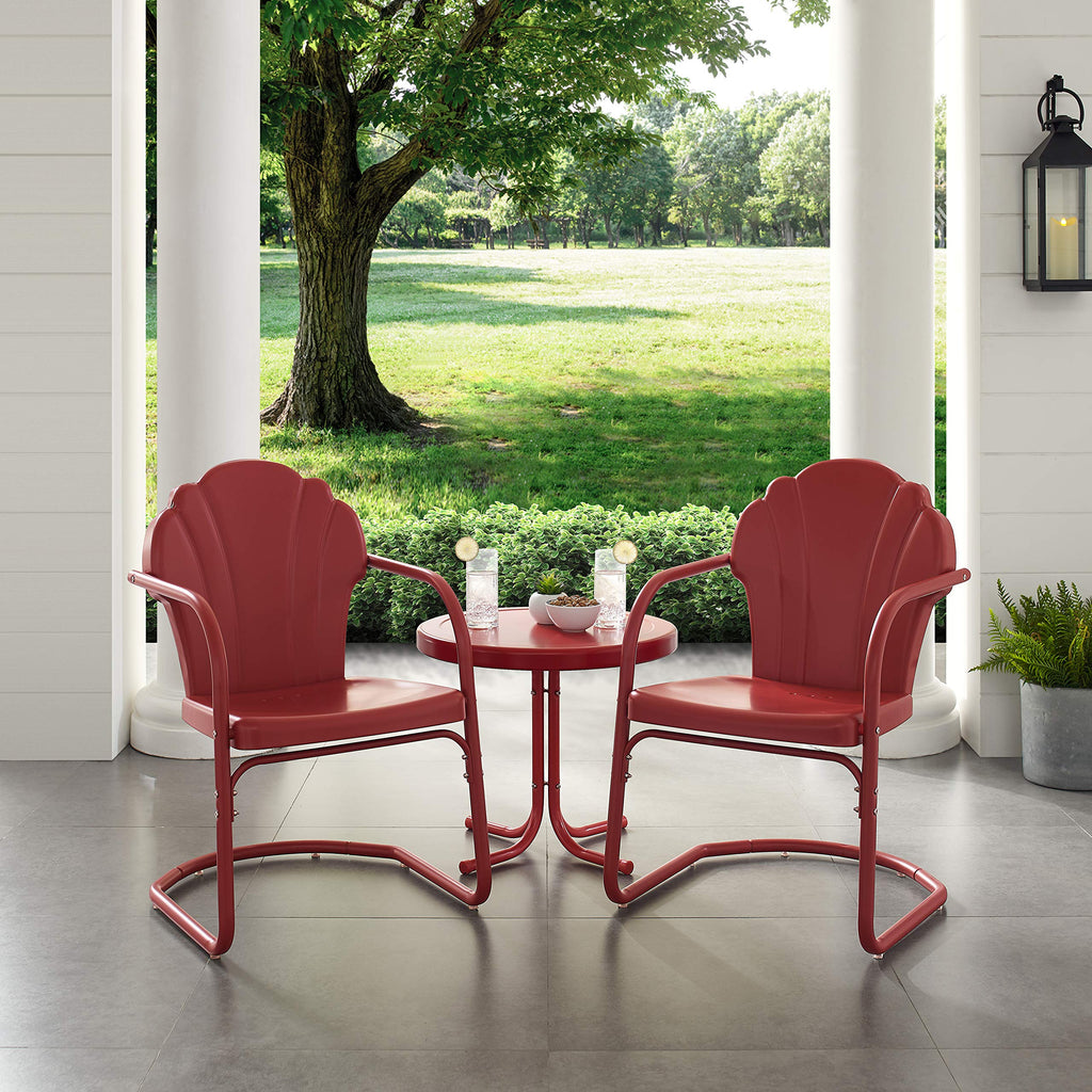 Inspired Saarinen Style Tulip 3-Piece Chair & Side Table Set