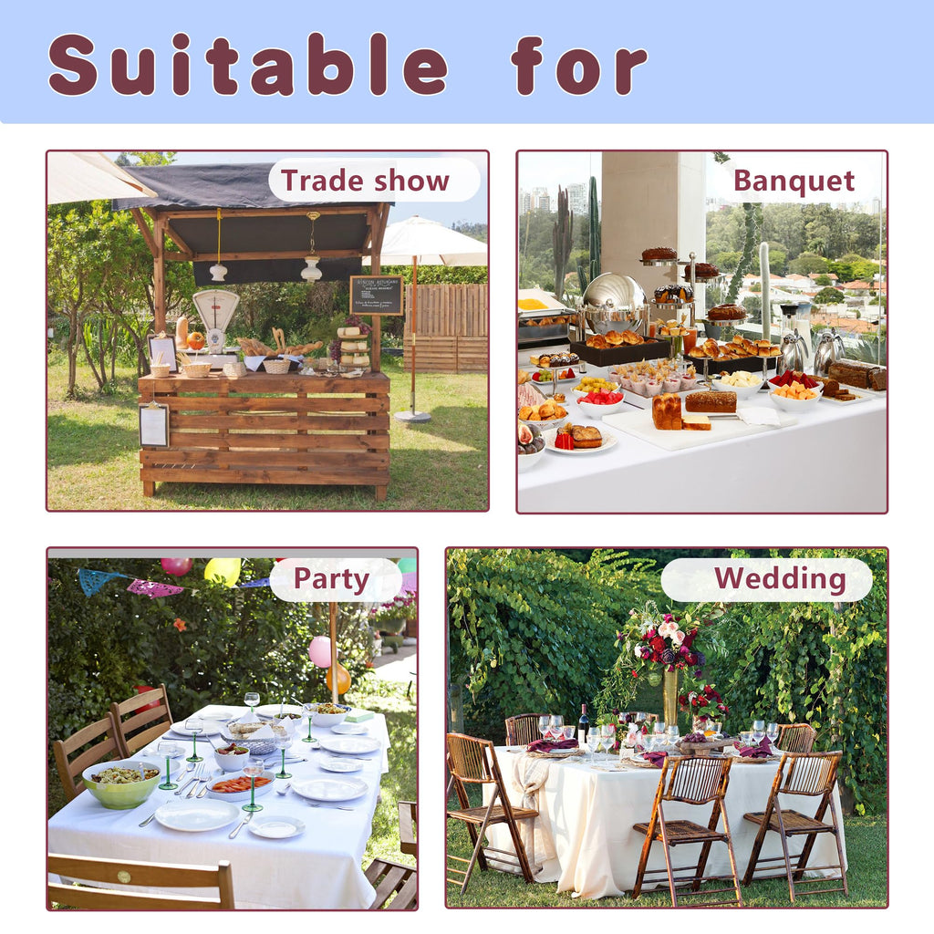 Fitted Fall Tablecloths For 4 Foot Rectangle Tables, Vendor Booth 2 Pcs Rust
