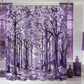 Extra Long Shower Curtain Extra Tall Light Purple Stained Glass XL Abstract Art Nouveau Shower Curtains for Large