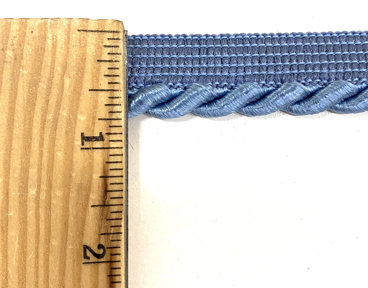 Large Twisted Cord w/ Lip Piping Trimming - 6 Yards - Many Colors! (Antique Blue)