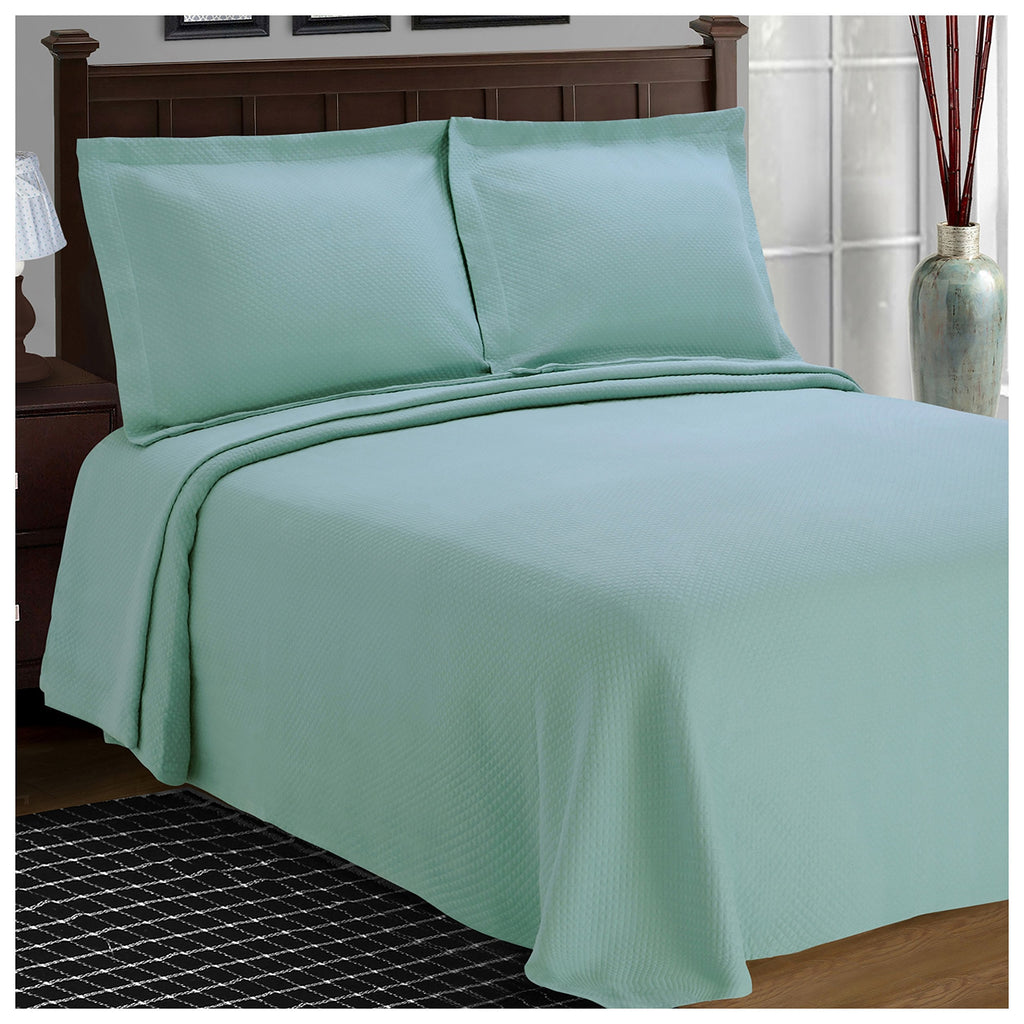 BNM Oversized Solitaire Matelasse Cotton Bedspread, Jacquard Weave, Soft and Breathable, All-Season, Cozy and