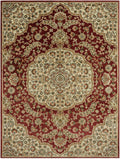 Dynamix Royalty Medallion Traditional Area Rug, Red/Ivory, 7'8"x10'4"