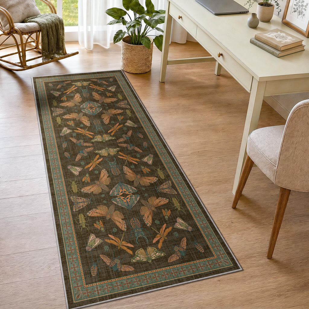 Runner Rug 2x6 Non Slip Kitchen Rugs Washable Insect Boho Runner Rugs Soft Indoor Floor Mat s, Laundry, Bathroom