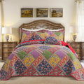 Farmhouse Quilt Set - Vintage 100% Cotton Cover Bedspread