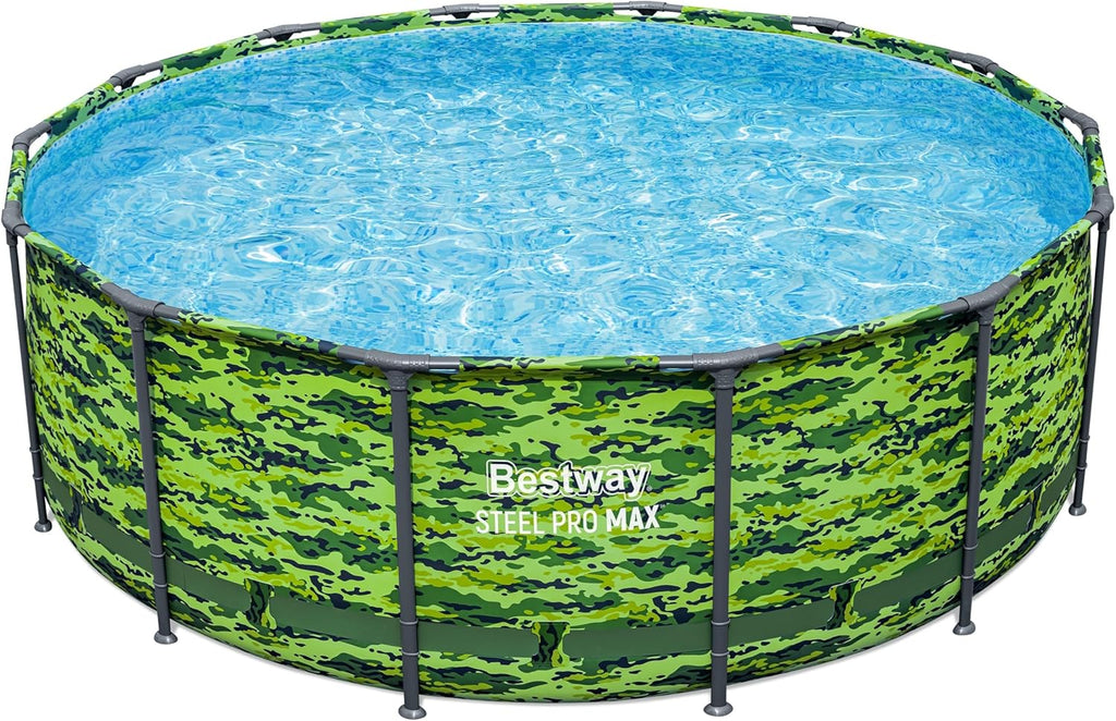 Steel Pro Max 14' x 48" Camo Pool Set with Pump and Ladder