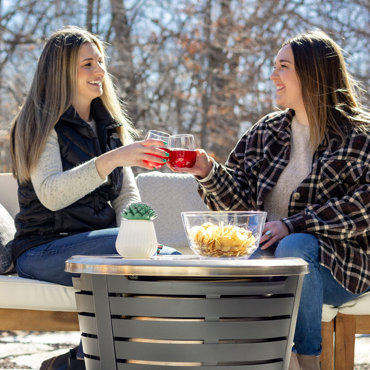 Patio & Celebration Tabletop Fire Pit Cover - 25.6" Durable Stainless Steel Lid - Weather-Resistant Outdoor Fire Pit