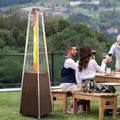 48,000 BTU Pyramid Propane Heater Outdoor Patio Heaters with Wheels, Patio Heater with Glass Tube Deck Porch for