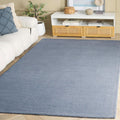 Abstract Area Rug, Grey & Denim, Handmade Wool