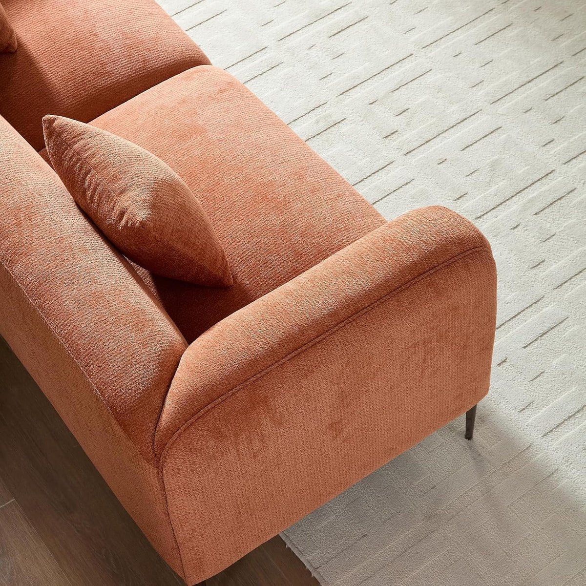 82.7" Modern Sofa, Boucle Sofas with 2 Pillows