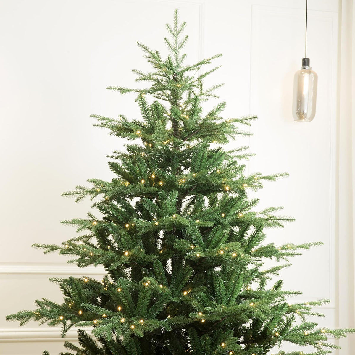 Rocky Mountain Balsam Fir Christmas Tree Pre-lit with LED Lights Upgraded Remote Control 274cm, Realistic
