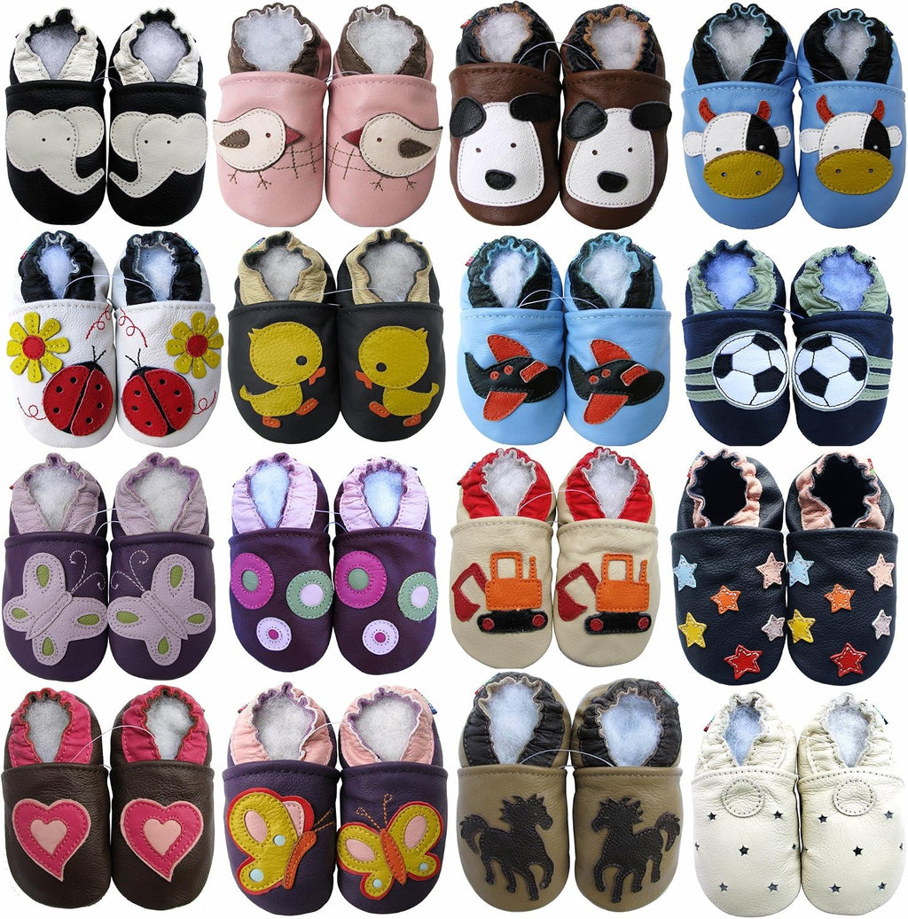 18 Designs Baby Shoes Leather Soft Sole Prewalker Crib Slippers Toddler Kids Shoes ( to 7-8 Years)
