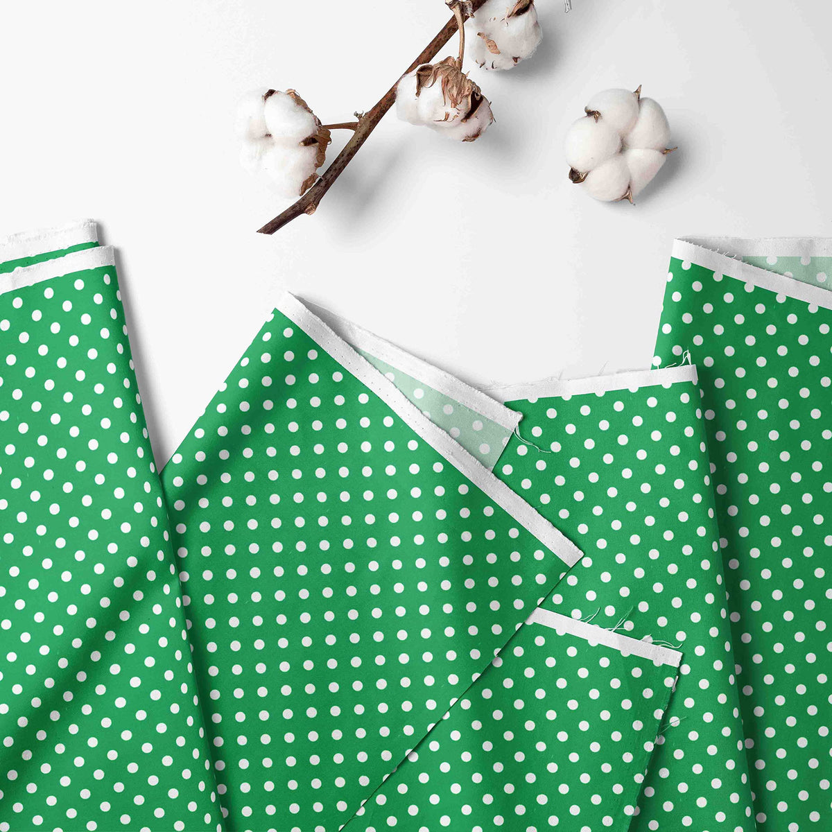 Mix N Match Pin Dots Crib/Toddler Bed Skirt Dust Ruffle (Green)