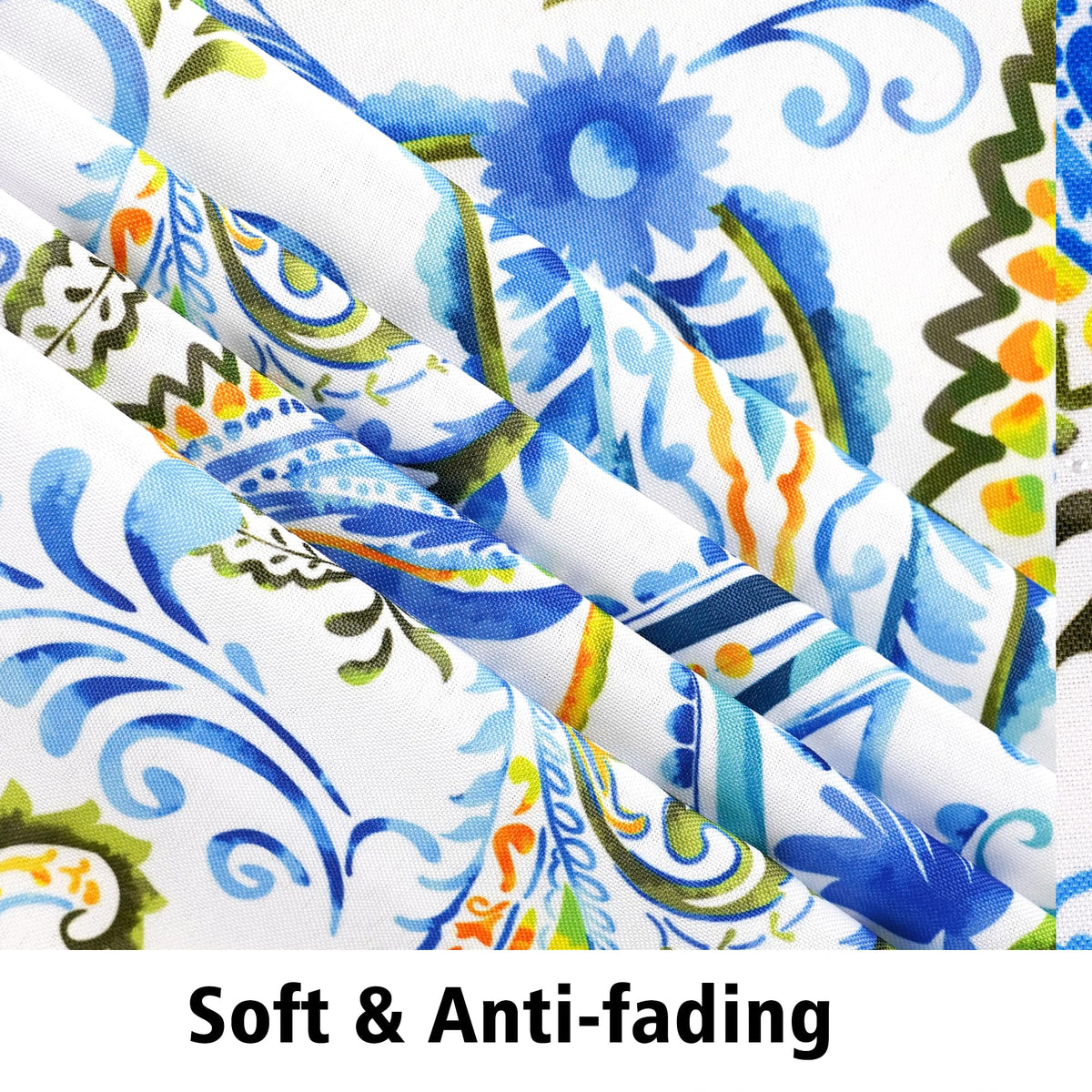 Outdoor Tablecloth with Umbrella Hole and Zipper, Round Patio Table Covers for Spring/Summer, Machine Washable