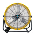 24" High-Velocity Metal Drum Fan, 7700 CFM, 3-Speed Industrial Fan, Heavy Duty for Industrial & Commercial Use, 8 FT