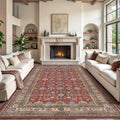 Area Rugs, Vintage Washable Area Rug, Burgundy
