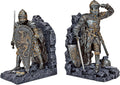 Arthurian Knight Bookends,Grey Stone,8 Inch, Set of Two