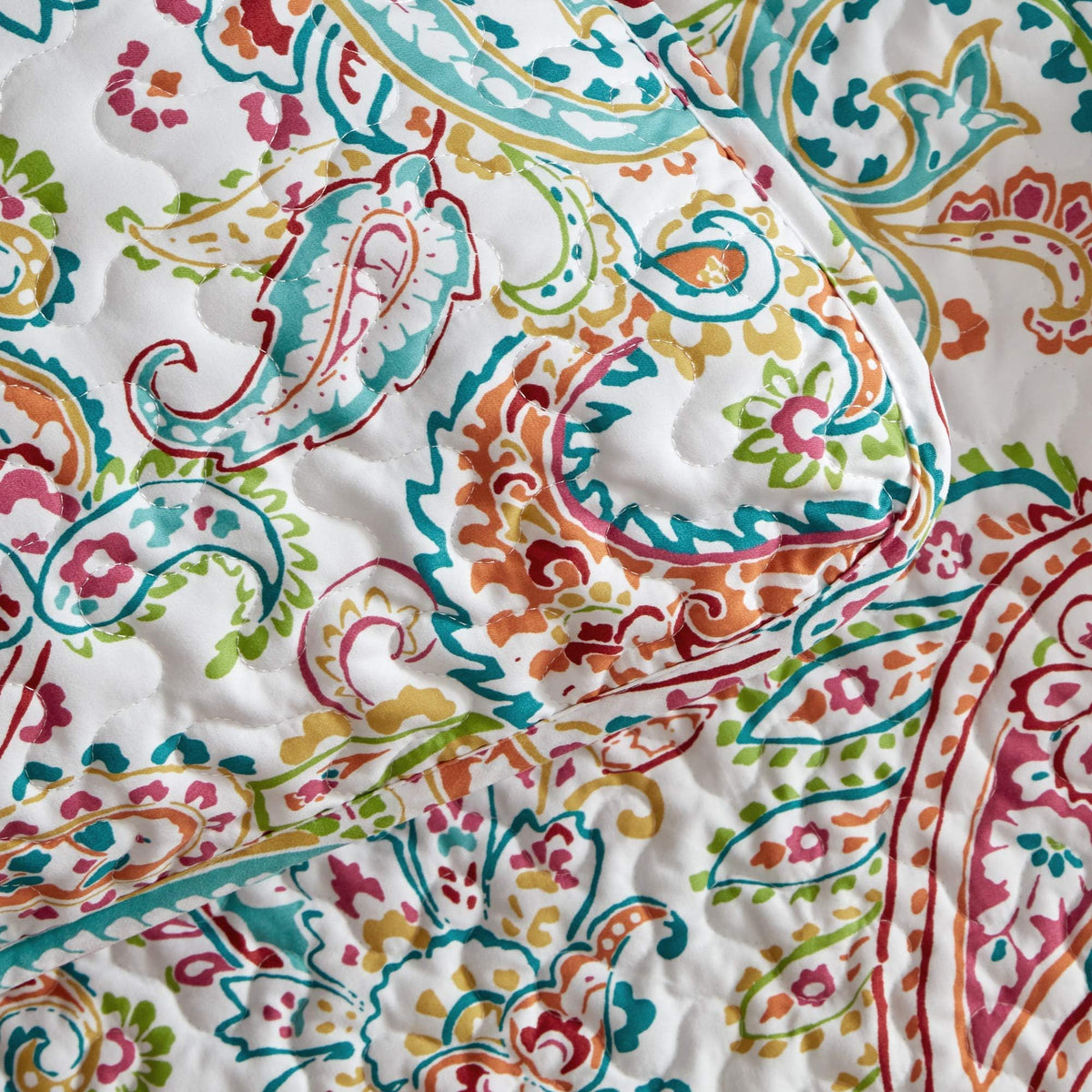 3-Piece Printed Quilt Set - Size - Lightweight Reversible Bedding Coverlet Set for All Season (Classic