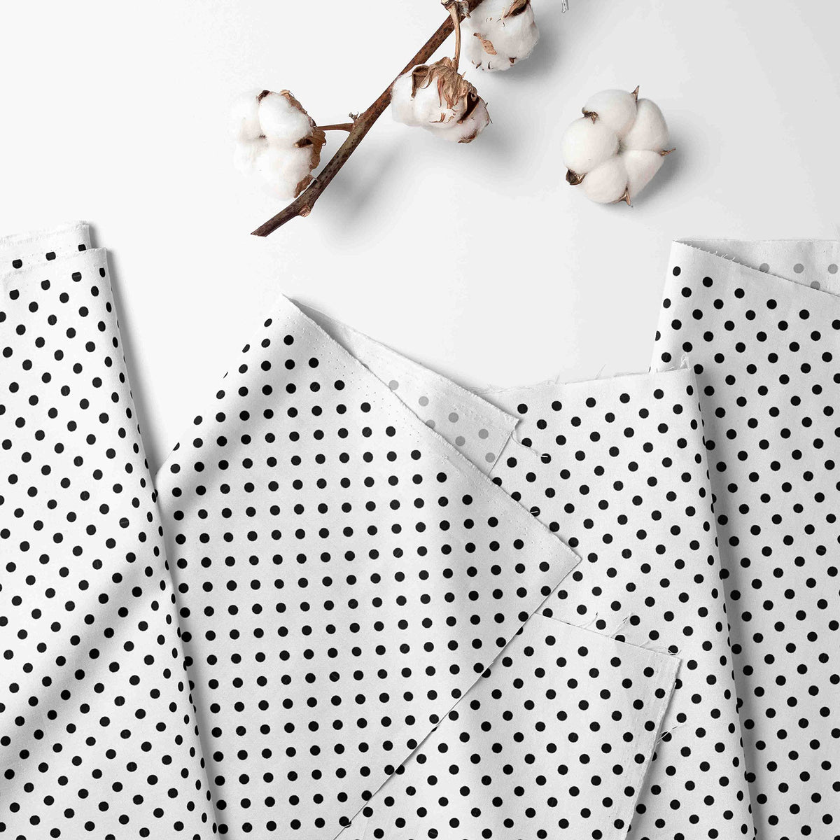 Mix N Match Pin Dots Crib/Toddler Bed Skirt (White/Black)