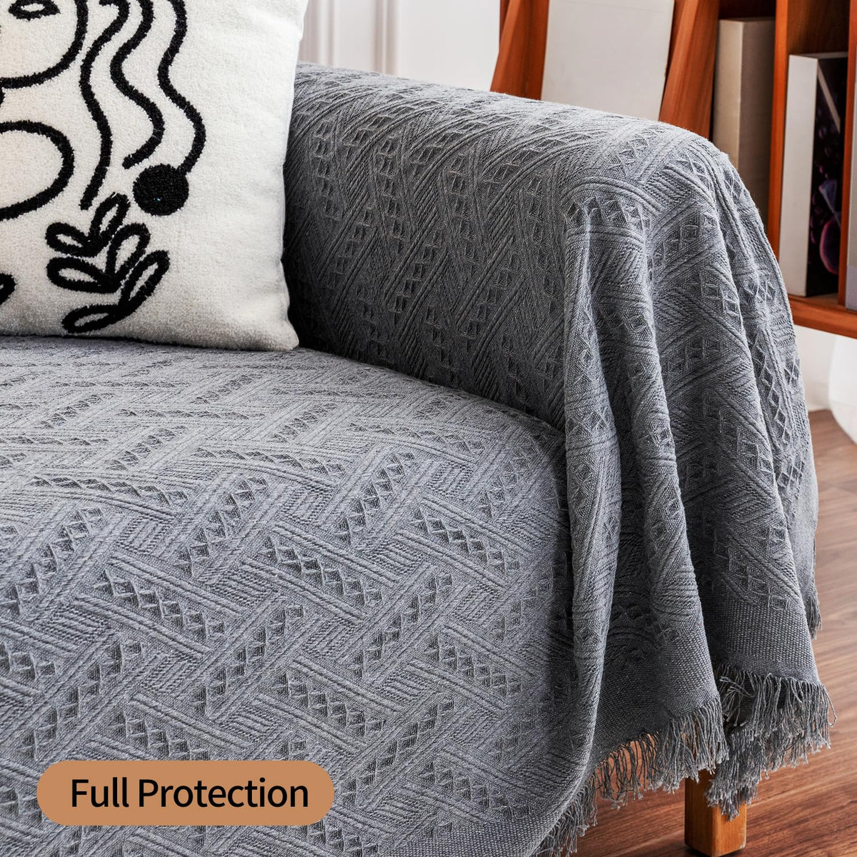 Sectional Couch Covers, 2 Pieces Sectional Sofa Cover, L Shaped Couch Covers, Couch Cover for Sectional Sofa