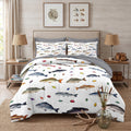 7 Pcs Comforter Set, Fish Coastal Bedding