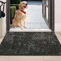 Door Mat Indoor Entrance Dirt Trapper Washable, 24x36in, Dark Grey | Dirt & Moisture Trap Absorbent, Non-Slip TPR
