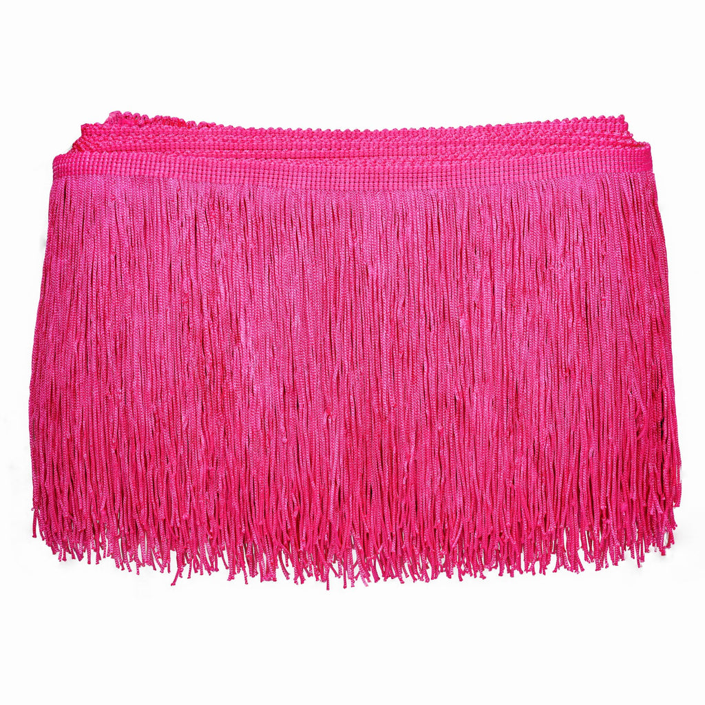 Sewing Fringe Trim, 10 Yards, 6 Inches Wide, Hot Pink for DIY Crafts