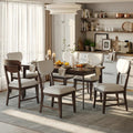 Inspired Bertoia Style Solid Wood Dining Chairs Set of 6, Mid Century Modern Upholstered Kitchen Chairs with 3.3" Thick Cushion, Farmhouse