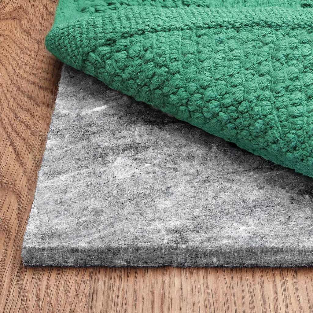 Non-Slip Rug Pad, 8x10, 0.25 inch, Felt Cushion with Real Rubber Backing, Made in the USA