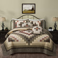 5 Peice Patchwork Quilt Green Cotton Comforter Set
