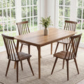 Windsor Wooden Dining Chairs Set of 4, Spindle Back Dining Chairs