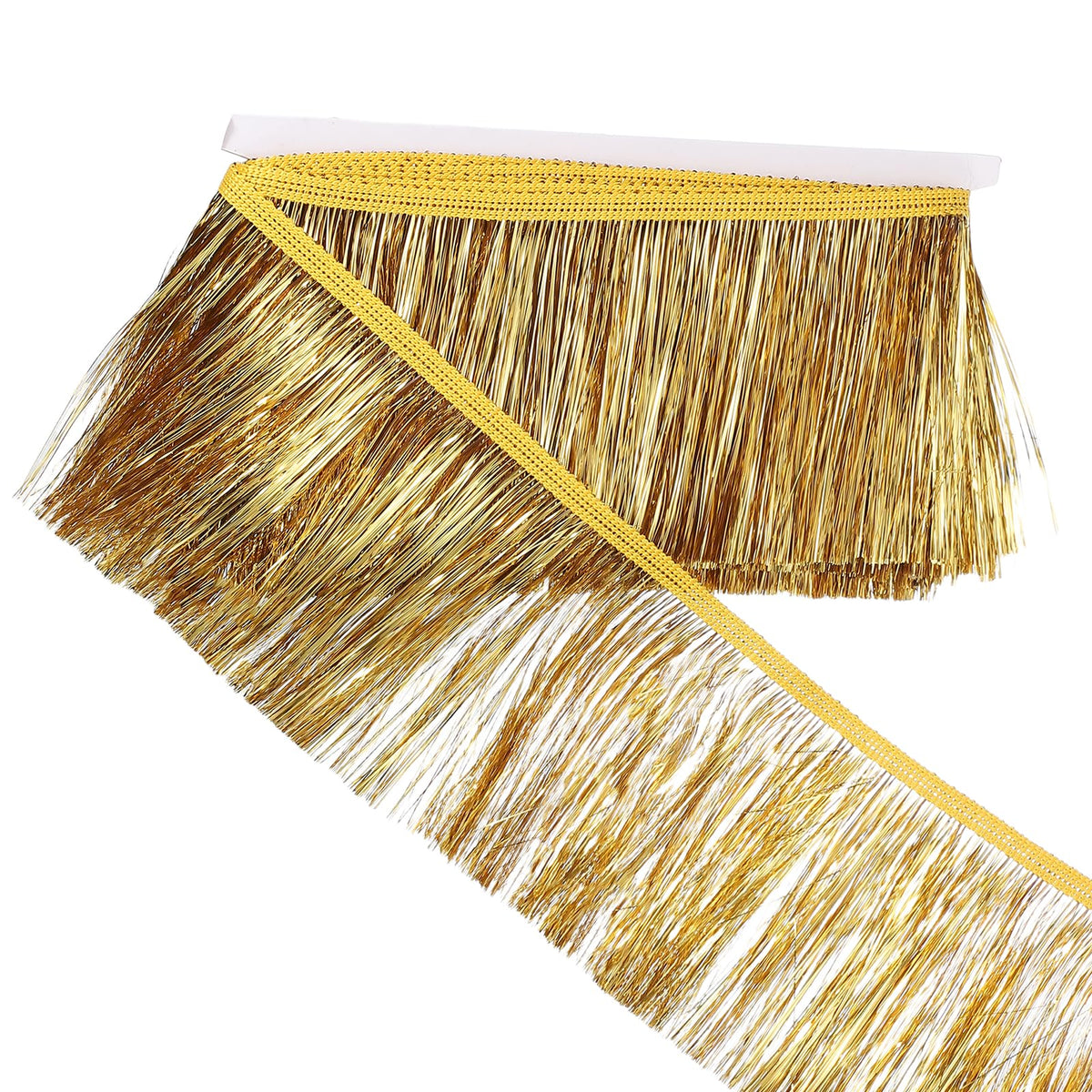 4 Inch Shiny Tinsel Fringe Trim, Sparkling Metallic Fringe Trims Garland Tinsel Streamer for DIY Latin - 5.5 Yard