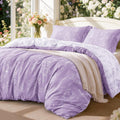 Floral Comforter Set Cute Bedding Reversible Lavender