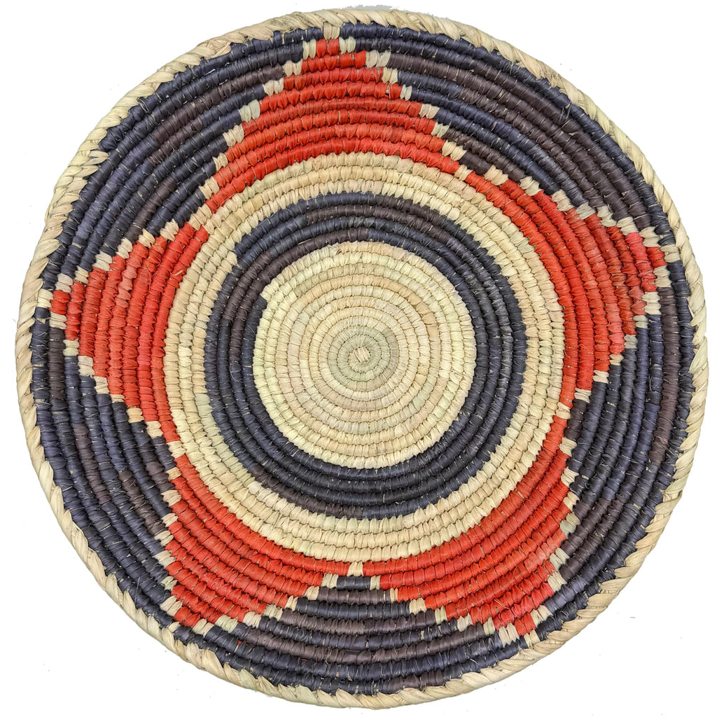 Wares Boho Wall Basket Decor - Handwoven Southwestern Aster Pattern, 11-12 Inch Wall Basket Bedroom Kitchen, Bohemian