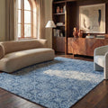 Area Rug - Abstract Collection - Large - Blue, Handmade Wool, Ideal, Dining Space (ABT207A)