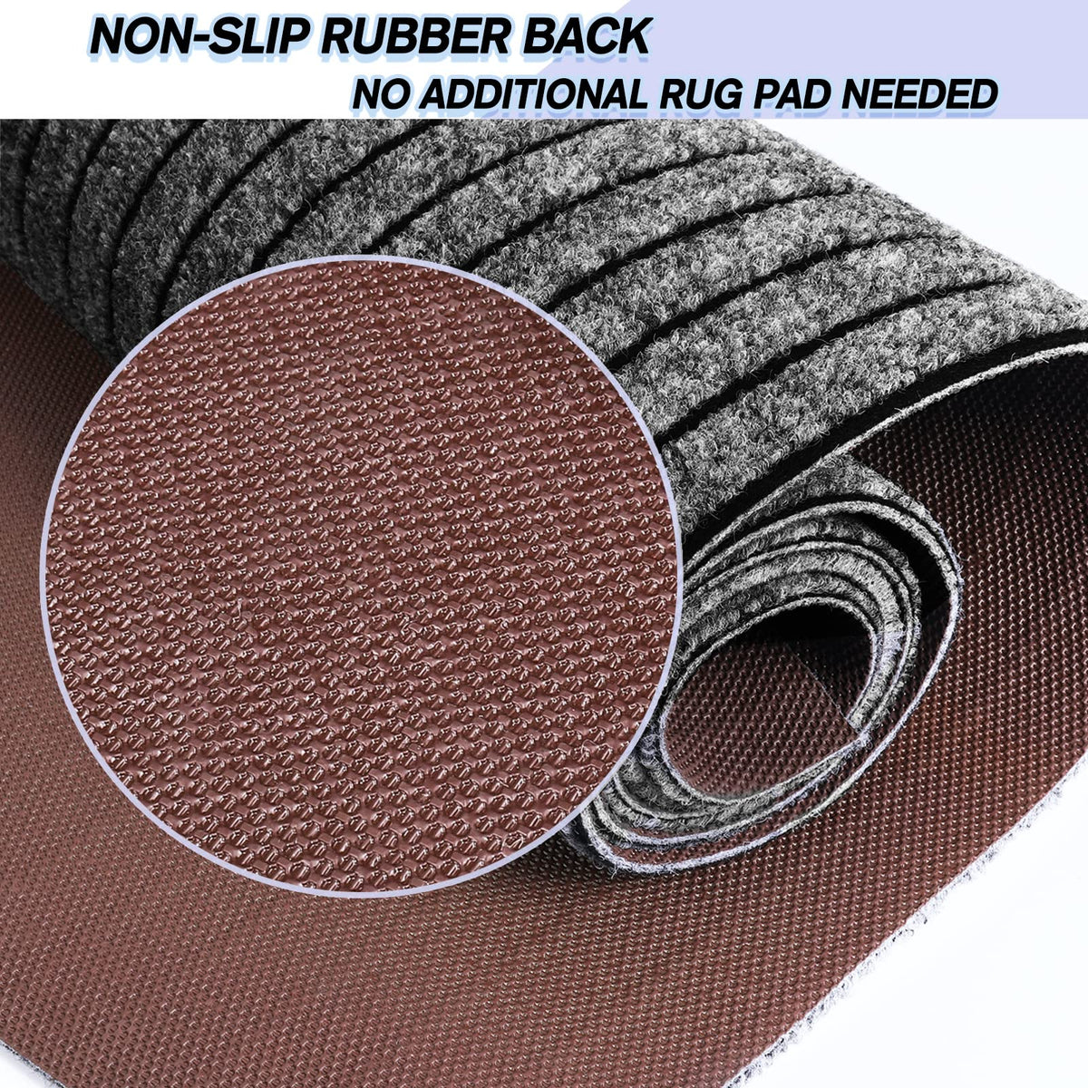 Custom Size Backed Non-Slip Area Rugs Runner, Easy Clean, Waterproof Runner Rugs Entryway, Kitchen, Laundry, 2FT x