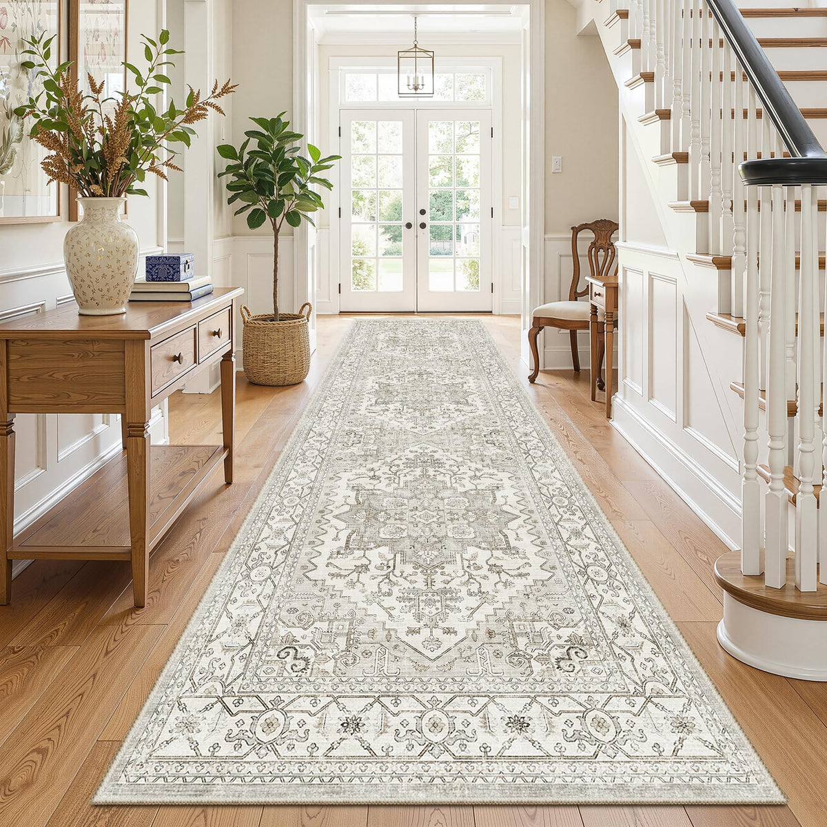 Runner Rug Washable Hallway Runner Rug Beige Kitchen Entryway Carpet