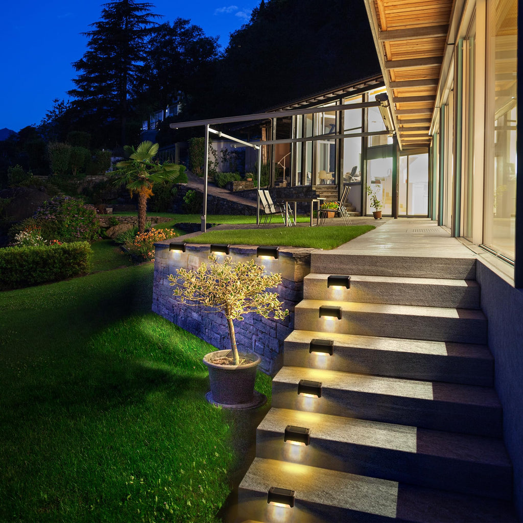 Solar Deck Lights 12 Pack, Waterproof Led Lights, Warm White