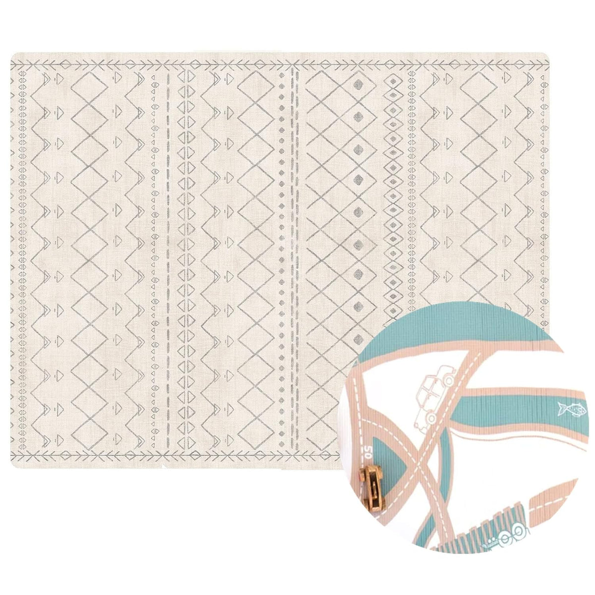 The PlayMat - Soft Baby Play Mat - Reversible Foam Floor Mat - Waterproof, Wipe-Clean, Durable, Non-Toxic