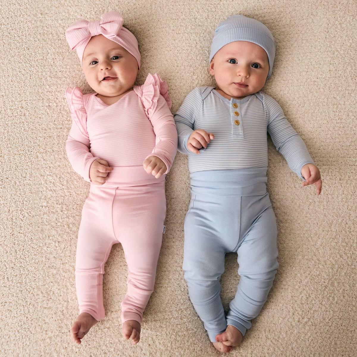 Newborn Leggings for Girls & Boys, Soft Viscose from Bamboo Leggings w/Fold Over Leg Cuffs, Baby Pants, Prima Pink
