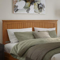King Solid Wood Panel Headboard, Light Toffee