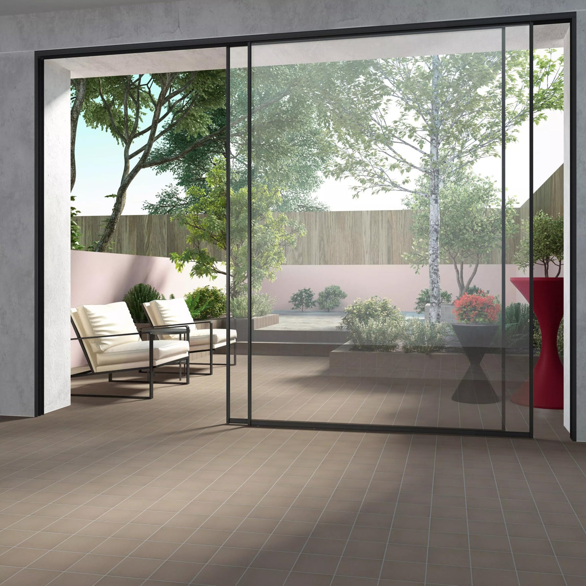 6x6 Ashstone Gray Quarry Tile - Matte Ceramic Floor and Wall Tile for Restaurant, Kitchen, Patio, Spa, Indoor Outdoor