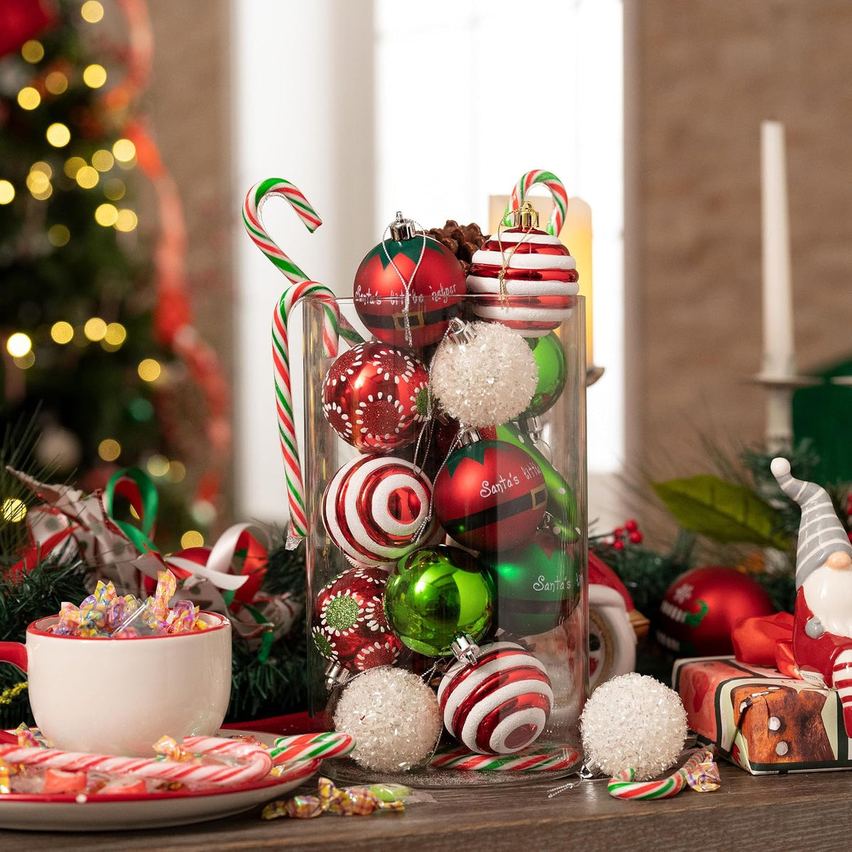 100ct Christmas Ball Ornaments Tree Decorations Set