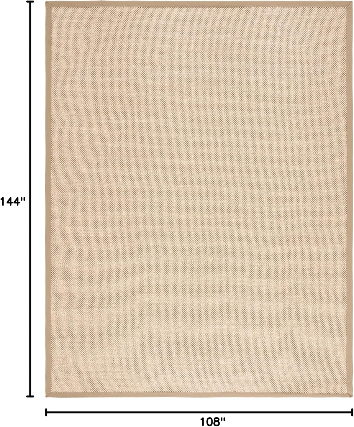 Area Rug - Natural Fiber Collection - Large - Maize & Linen Color, Sisal, Woven Design with Border (NF141B)