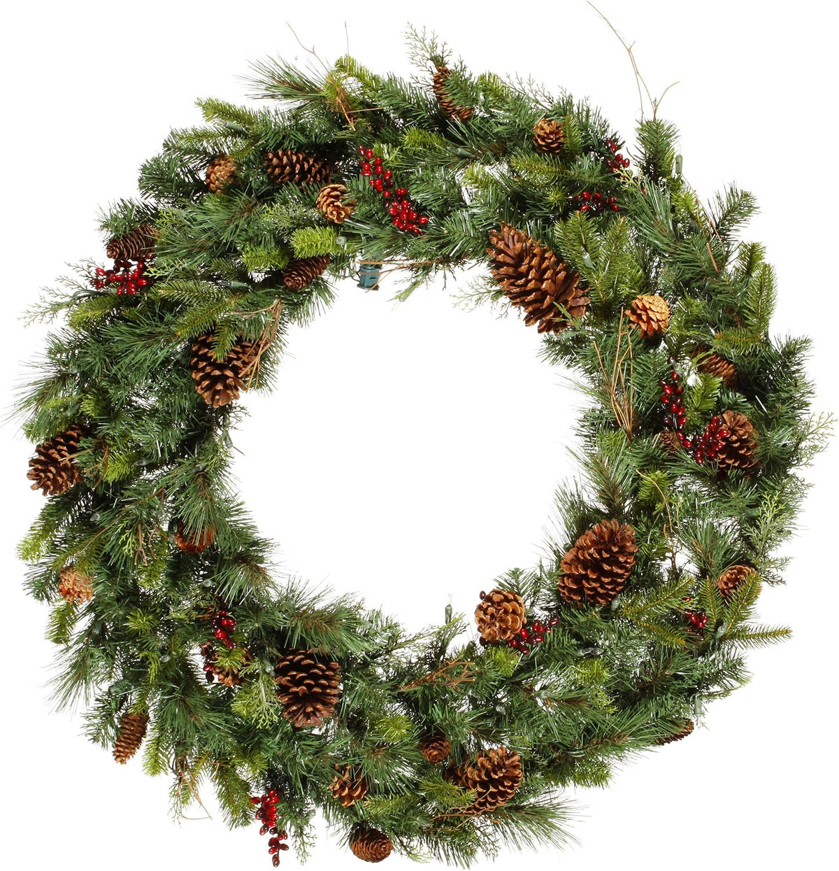 36" Cibola Mixed Berry Artificial Christmas Wreath, Unlit - Faux Mixed Berry Christmas Wreath - Indoor Seasonal Home