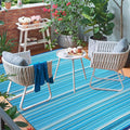 Reversible Plastic Straw Rug, Waterproof and Portable for Indoor or Outdoor