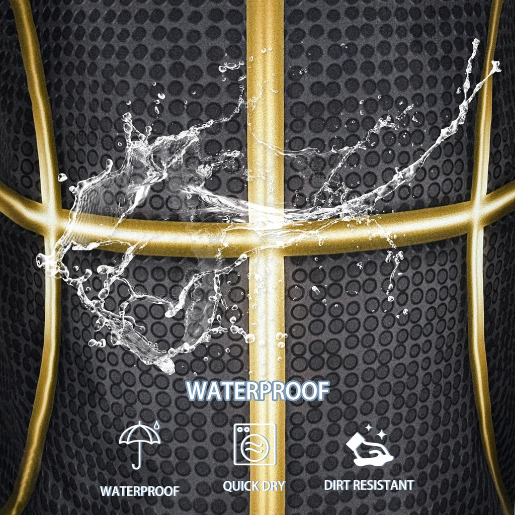 Black And Gold Basketball Laundry Basket Foldable Waterproof Oxford Cloth