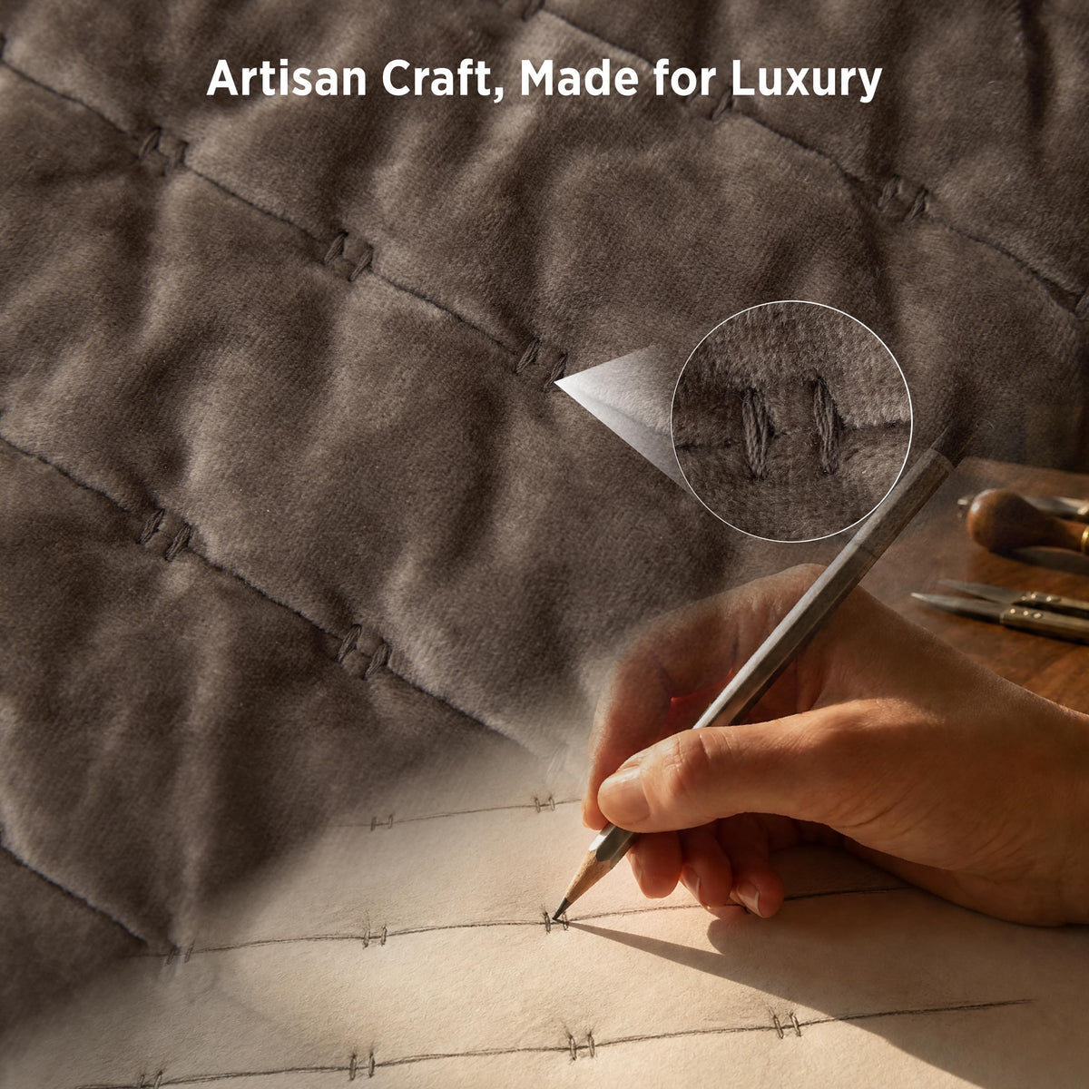 Velvet Quilt Set, Luxury Brown Bedding, Bedspread