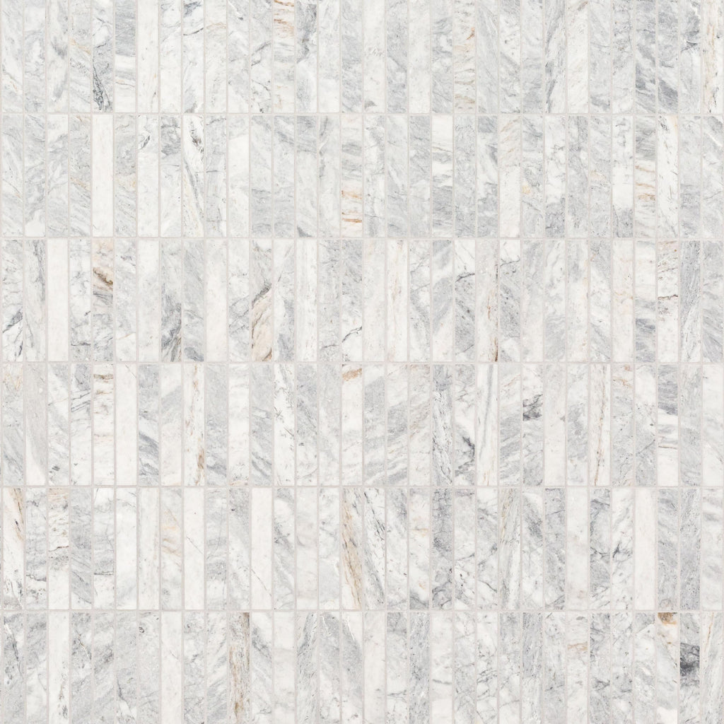Marble Wall Stacked Pattern Honed Floor Wall Tile| Capri Blue | 1" x 6"