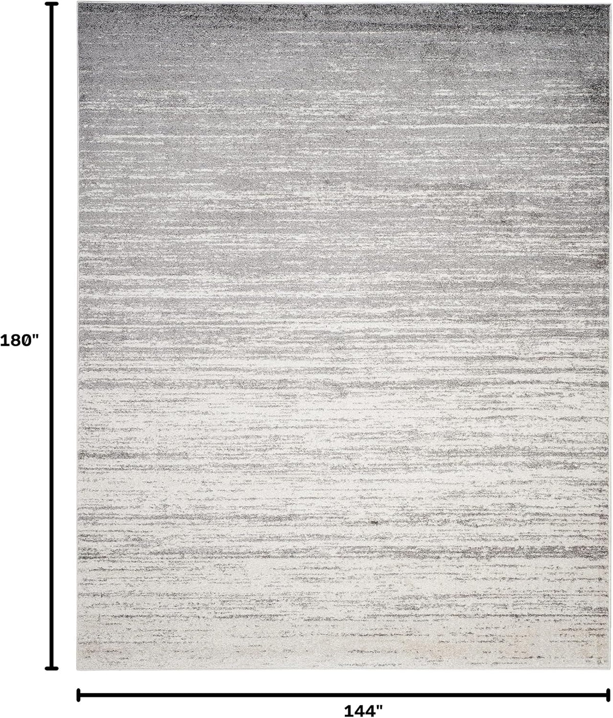 Adirondack Area Rug, X-Large Ivory & Silver ADR113B